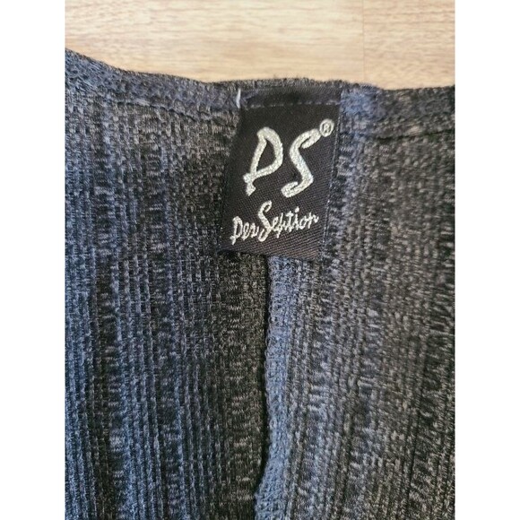 PerSeption Grey Sweater Dress XS – Ribbed Knit V-Neck 3/4 Sleeve Mini - Picture 3 of 7